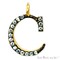 Cubic Zirconia Letter Pendants, Gold Vermeil Pave Charms, Bracelet and Necklace Alphabet Pendants, Real CZ Gems, GemMartUSA (CHWS_M)